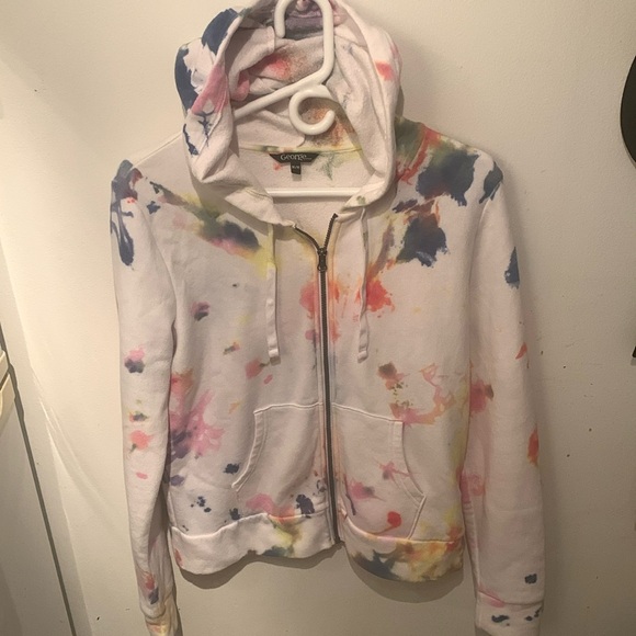Awesome Full Zip Light Splatter Hoodie from George SZ Medium 😍 - Picture 1 of 5